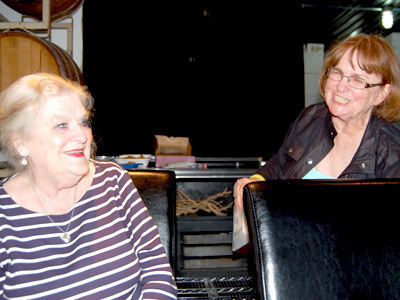 Rose Mary Rumbley and Jane Lampton at Book Trotter
