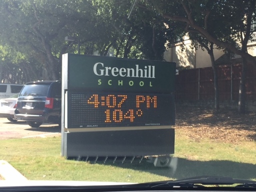 Hot temperature at Greenhill.JPG
